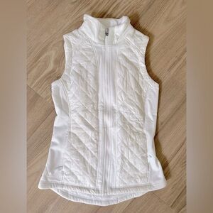 Athleta White Quilted Vest